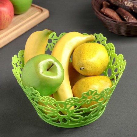Vase for bread and fruits "Flowers", d = 22 cm, color mix-3
