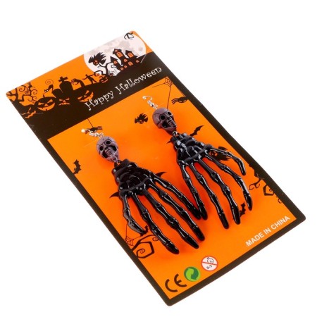 Carnival earrings "Skeleton", Mix colors-1