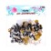 Rifle eyes with plugs, "sparkles" set of 34 pcs., Size 1 pc: 1.4 cm, yellow color