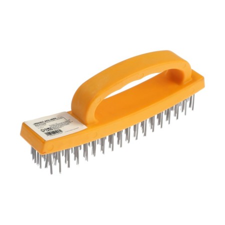 Metal tundra metal brush, plastic handle, 4-row-6