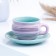 Tea couple "Borisovskaya" 0.25l / 9x6cm + saucer 15cm, lavender