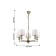 Marbella chandelier, 5x40W E14, brass color