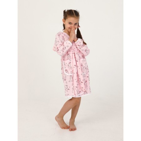 Children's robe with a hood, height 128 cm-2
