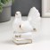 Souvenir ceramics "White dove on books/gift" with gold, rhinestones 7.5 cm mix