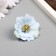 Budon on the leg for decoration "Multilayer chamomile Blue" 6x6 cm