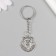 Metal keychain "Russian character - bear" 2.5x2.4 cm