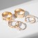 Ring set 5 pieces "minimalism", size mix, color gold