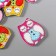 A set of buttons of decorative wood "Sleeping owl" (set 12 pcs) 2.3x2.5 cm