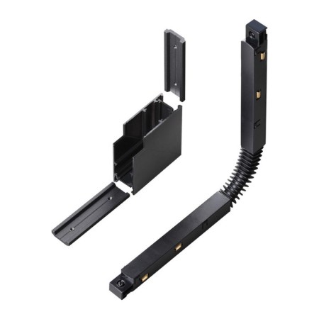 Connector L-shaped flum, black color-3