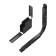 Connector L-shaped flum, black color