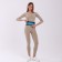 Lightning waist bag, 3 departments, blue color