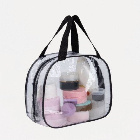 Lightning cosmetic bag, transparent/black color-3