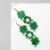 Acryl Earrings "Clover", green color in silver