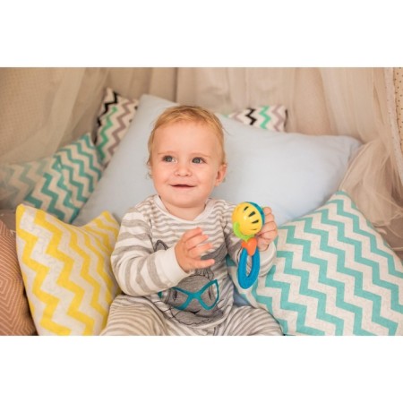 A rattle - a “planet” teether, an elastic pen, types and color mix-13