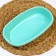 A bowl with a lid, 1.5 l, 16.5 × 28 × 6.5 cm, color aquamarine