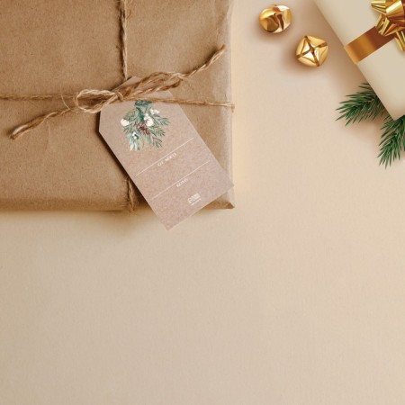 Schildik postcard for the gift "Shishechki", 5 x 9 cm, New Year-3
