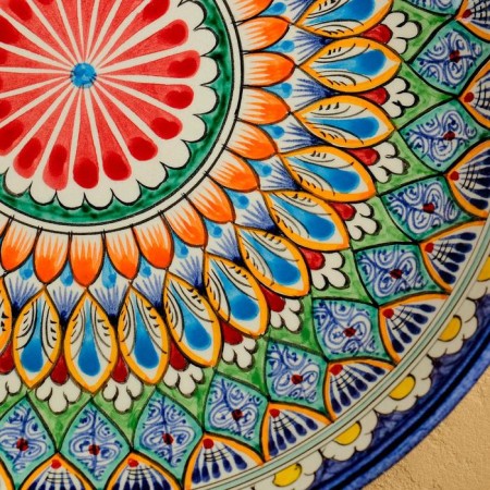 Largan Rishtan ceramics "Patterns", 25 cm, blue-2