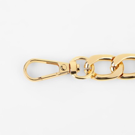 A chain for a bag, with carbines, aluminum, 13.5 × 20.5 mm, 60 cm, gold color-1