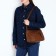 Love bag with lightning, brown color