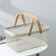 Universal rectangular basket LADOOM, 40 × 25 × 18.5 cm, white color