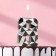 Candle for Cake "Almaz", number "8", silver metallic