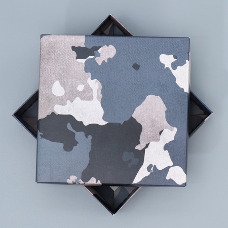 Gift folding box, packaging, “khaki”, 17 x 17 x 7 cm-3