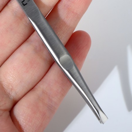 Pinzet beast, wide, 9 cm, silver color, RU-0139-5
