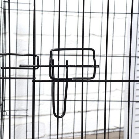A cage for dogs and cats, a bunk 61 x 42 x 50 cm, black-6