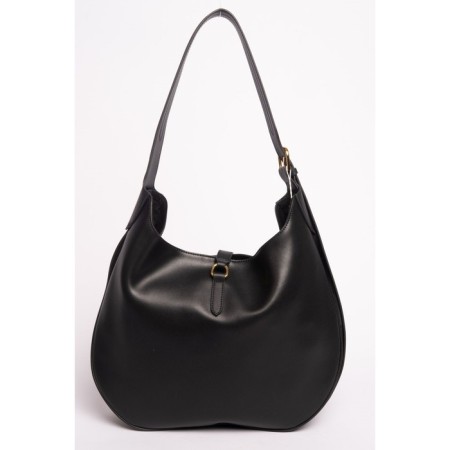 Sobo bag female, natural suede, Ludor black, 37x11x28 cm-3