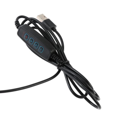 LED ring lamp M33, lamp 32 cm, 10 watts, black-4