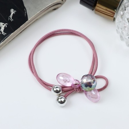 Hair elastic band "Melanie" ball ovala tail, 5 cm, mix