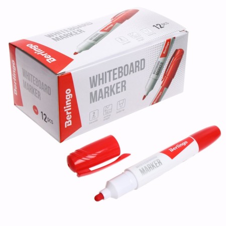 Black Berlingo Board Marker, Red
