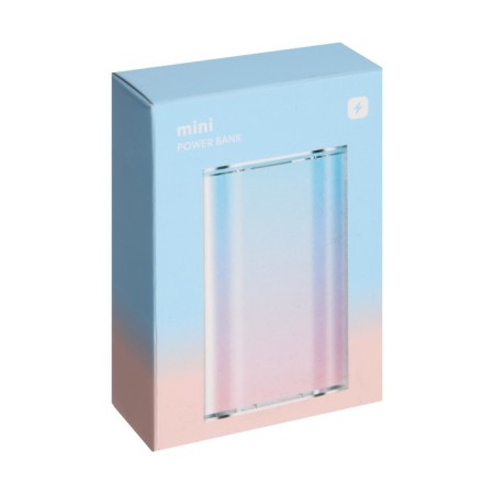 External battery Y213, 10000 mAh, USB, Type-C, 2 A, blue pink-10