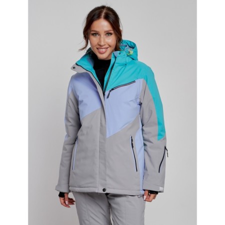Ski jacket female winter, size 42, green color-4