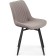 Stool on a metal frame Seda spinning metal/velor, black/latte 50x56x82 cm