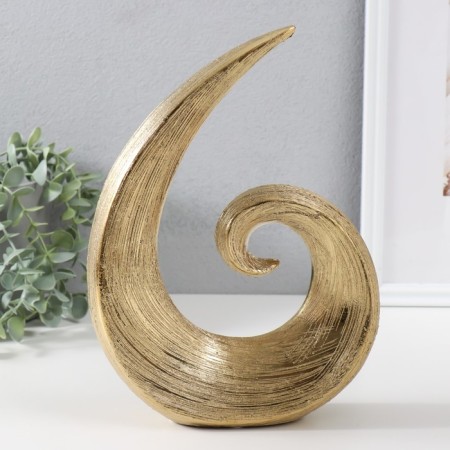 Souvenir Ceramics "Abstraction. Wave" Gold 21.5x6.5x29 cm