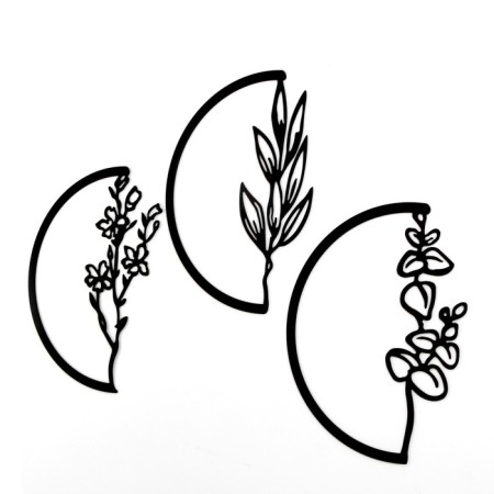 Set of panel "Field flowers" 30x15cm / 3pcs-1