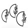 Set of panel "Field flowers" 30x15cm / 3pcs
