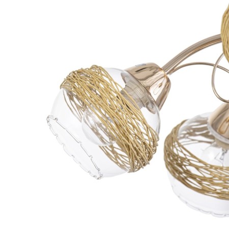 Cellular infinity chandelier 5x40W E14 gold 40x40x25 cm-5