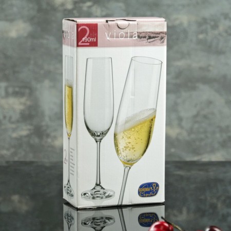 A set of glasses for champagne Viola, 190 ml, 2 pcs.-2