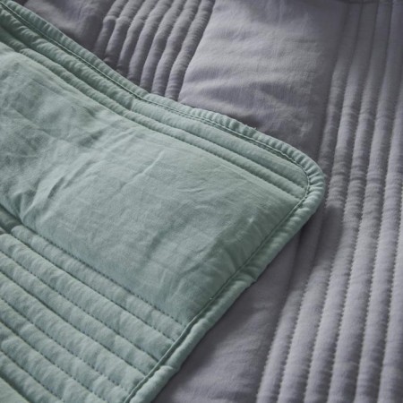 A set with a cabin "Salome", size 230x250 cm, 50x70 cm - 2 pcs, green color-1