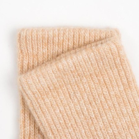 Baby socks from Mongolian wool, beige color, size 16-18 cm (4)-1