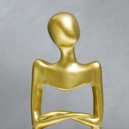 Souvenir Polystone "Abstraction - Dreamer" Gold 22x6x8 cm-4