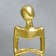 Souvenir Polystone "Abstraction - Dreamer" Gold 22x6x8 cm