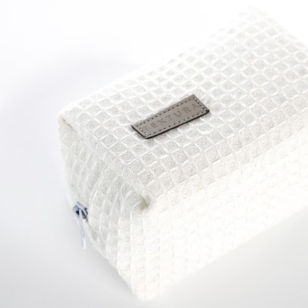 Cosmetic bag at the lightning textura, white color-6