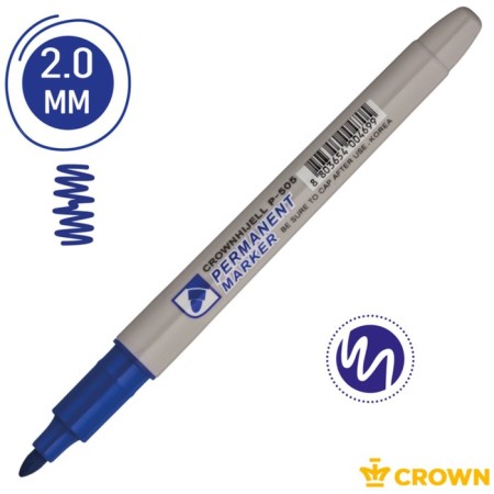 Permanent marker 2.0 mm, Crown P-505, blue-3