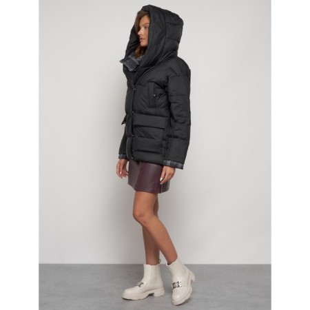 Winter jacket female, size 50, black color-7