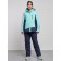 Ski costume female winter, size 52, turquoise color