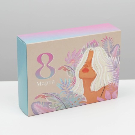 Confectionery box, packaging, “March 8”, 20 x 15 x 5 cm