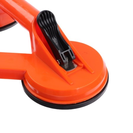 Vacuum suction cupid for gluing glasses in the car, d 12 cm, orange-3